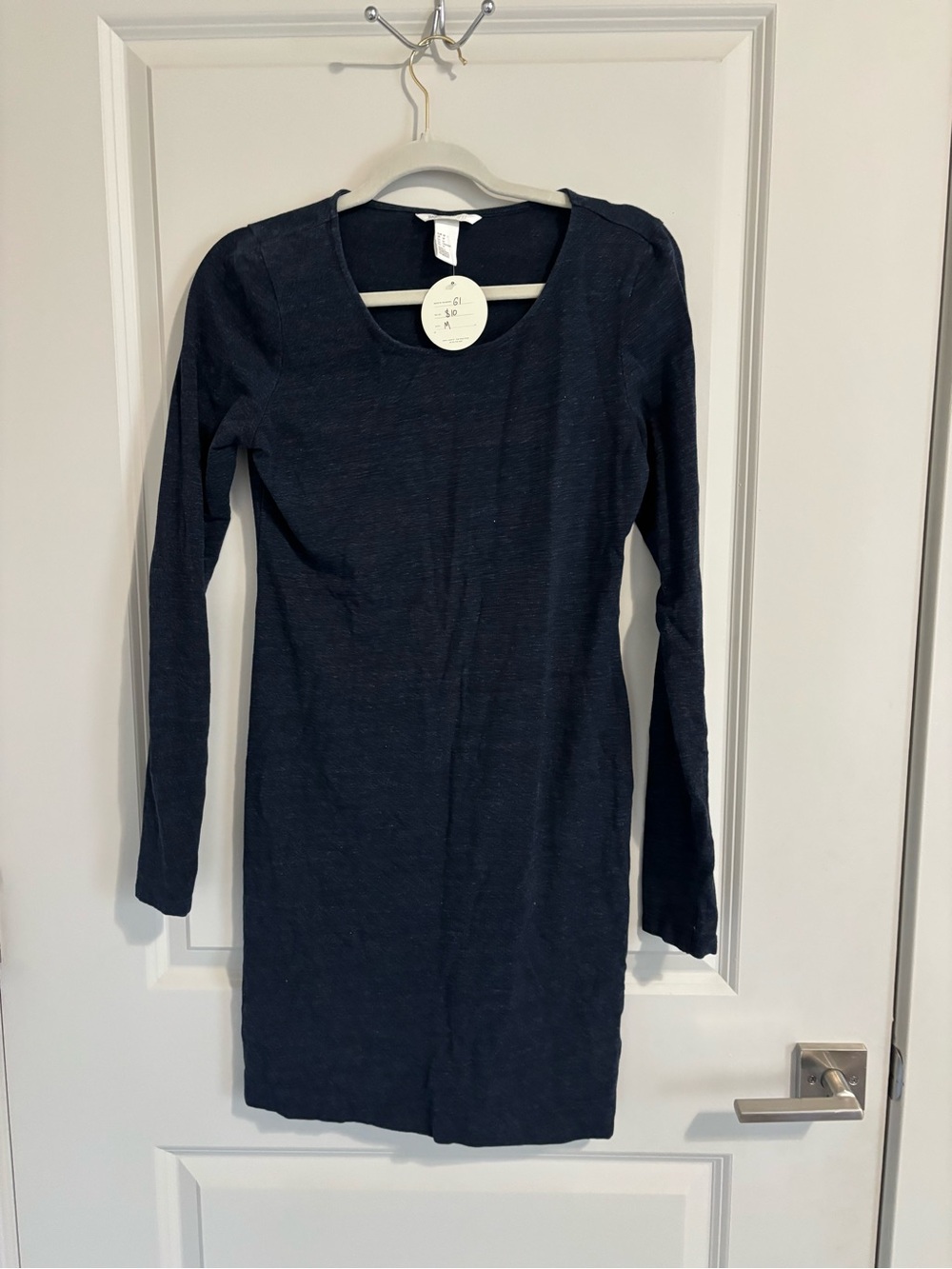 H&M Long-Sleeve Navy Bodycon Dress